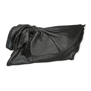 Brio! Black Deerskin Leather Shoulder Bag NWT